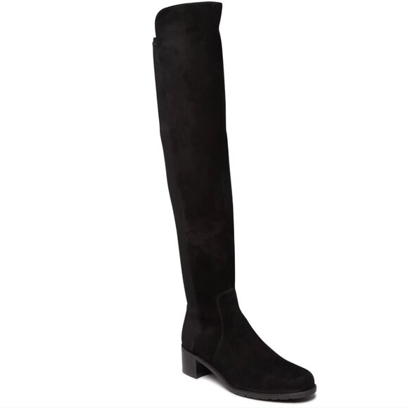 Stuart Weitzman Reserve Black Suede Over-the-Knee Boots - Size 36 - Picture 11 of 13